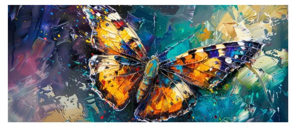 Tablou - Fluture, pictură în ulei (120x50 cm)