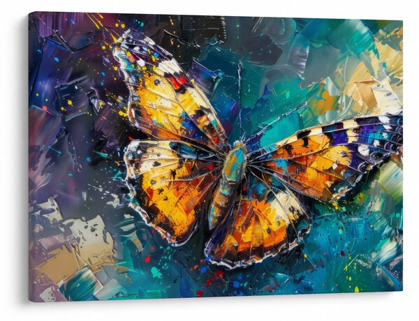 Tablou - Fluture, pictură în ulei (70x50 cm)