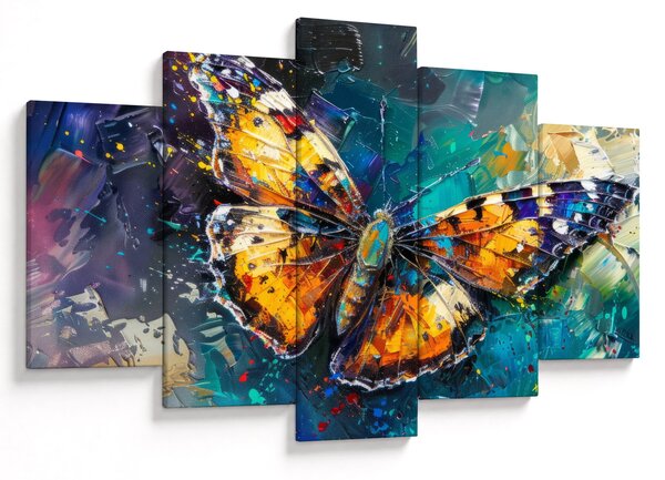 Tablou - Fluture, pictură în ulei (150x105 cm)