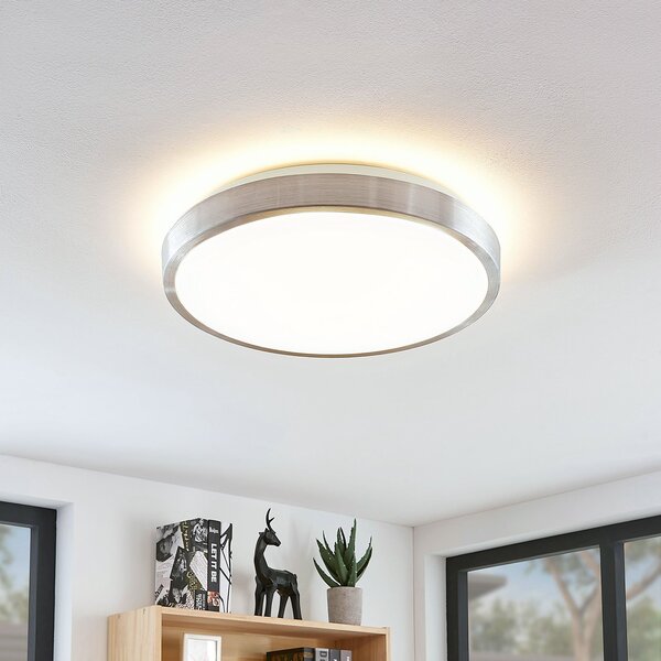 Plafoniere Lindby, Emelie, Metalic, Camera de zi, Metal, Modern