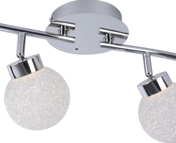 JUST LIGHT. GmbH Plafonieră LED Miko, 4 becuri, lungă, reglabil, Metalic, Camera de zi / sufragerie, Metal, Modern