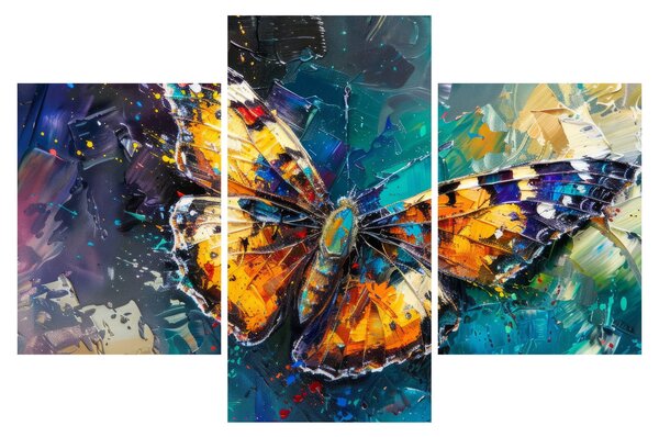 Tablou - Fluture, pictură în ulei (90x60 cm)
