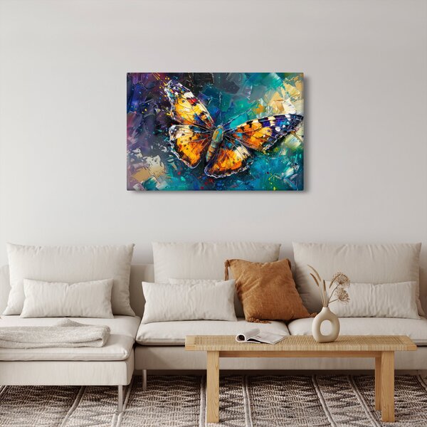 Tablou - Fluture, pictură în ulei (90x60 cm)