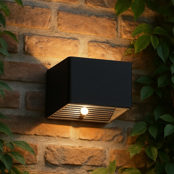 FH Lighting Aplică de perete cu LED Magnetics, negru, USB, detector mișcare, Negru, Metal, Modern