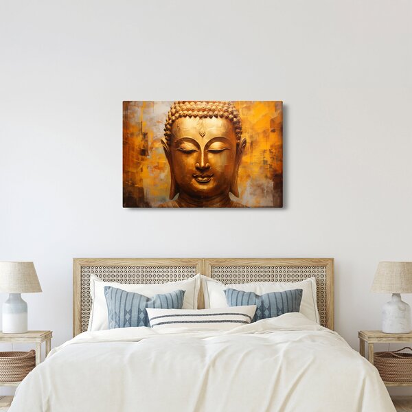 Tablou - Buddha, pictură în ulei (90x60 cm)