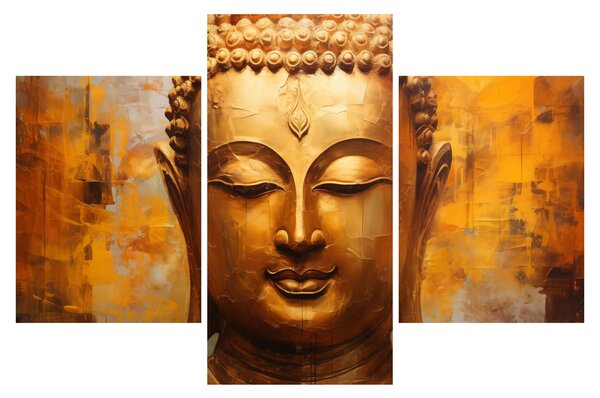 Tablou - Buddha, pictură în ulei (90x60 cm)