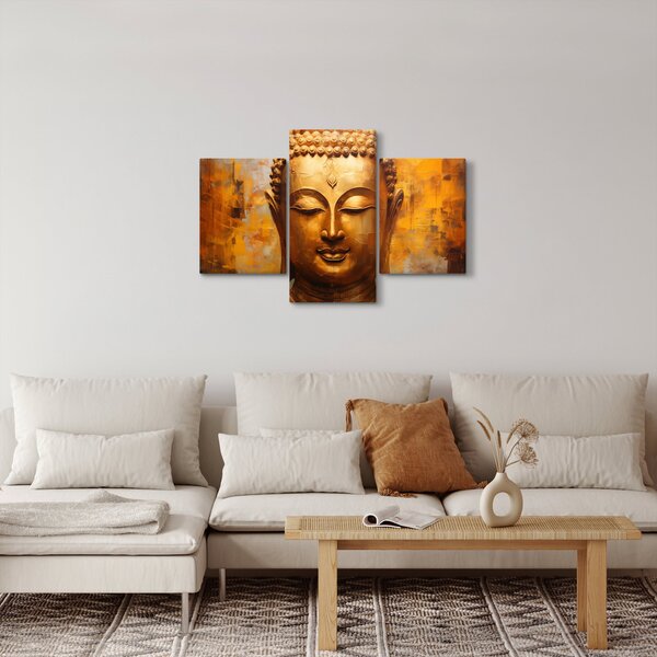 Tablou - Buddha, pictură în ulei (90x60 cm)