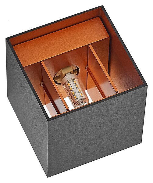 Lampă de perete Arcchio, Zuzana, Negru, Camera de zi, Aluminiu, Modern