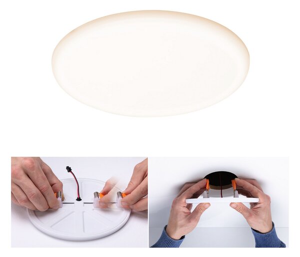 Paulmann Panou LED Veluna rotund CCT ZigBee 21,5cm, reglabil, Alb, Camera de zi / sufragerie, Plastic, Modern