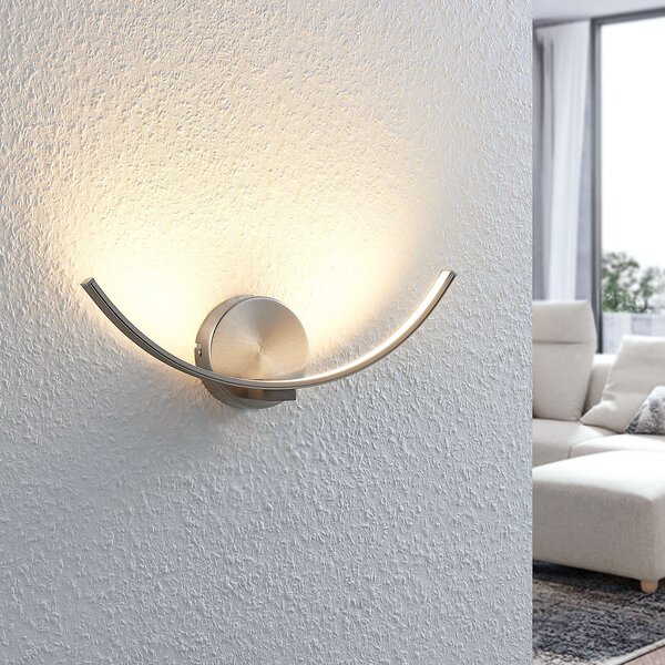 Lampă de perete Lindby, Iven, Gri, Camera de zi, Metal, Modern
