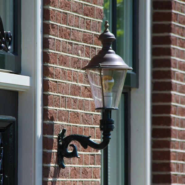 K.S. Verlichting Aplică de exterior Hoorn, priză superioară, verde, reglabil, Verde, Metal, Antichitate