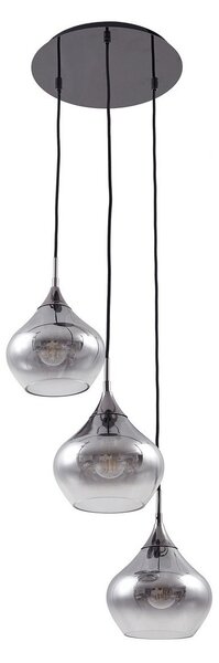 Lustră Pendul Lucande, Jarven, reglabil, Gri, Sala de mese, Sticlă, Modern