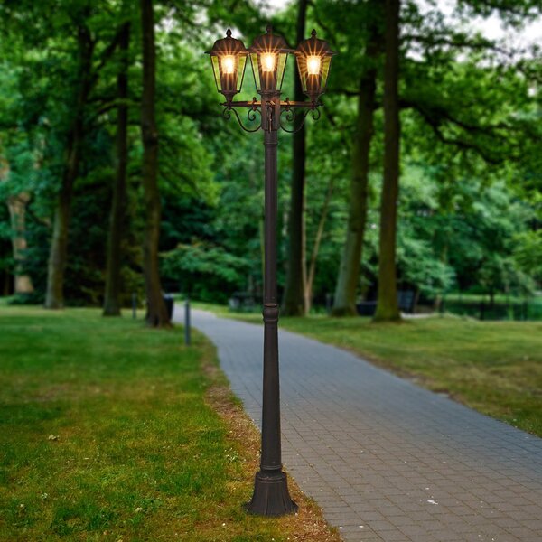 Lampă de Exterior Lindby, Lamina, Maro / Rugină, Aluminiu, Antichitate