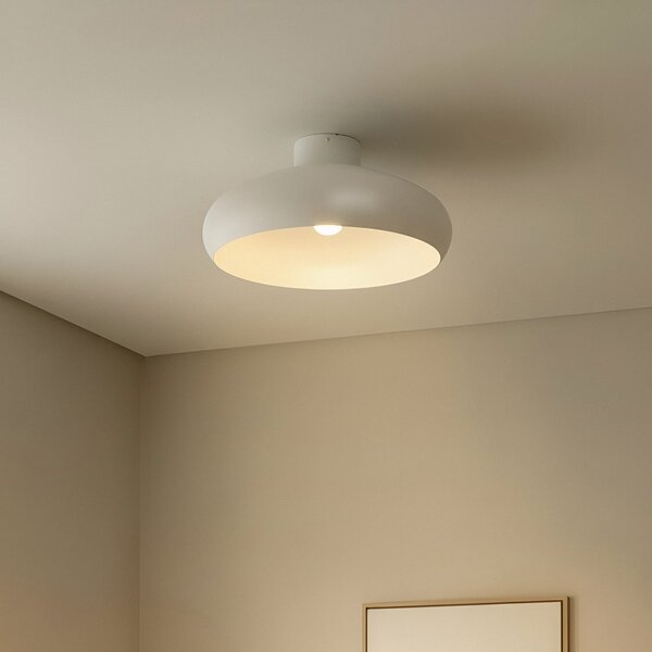 Lindby Elover plafonieră, bej, Ø 45 cm, fier, reglabil, Bej, Camera de zi / sufragerie, Metal, Modern