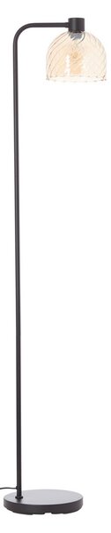 Brilliant Lampă de podea Casto, înălțime 150 cm, chihlimbar, sticlă/metal, Maro / Rugină, Camera de zi / sufragerie, Metal, Modern
