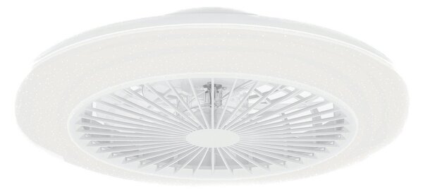 Ventilator de tavan cu LED Amigo, alb lucios, 49 cm, CCT - Philips Philips, Amigo, reglabil, Alb, Camera de zi, Plastic, Modern