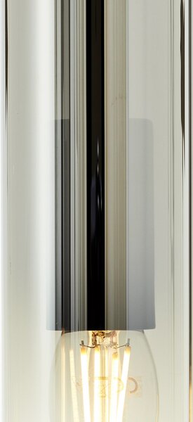 Brilliant Suspensie Glasini, lungime 95 cm, gri fumuriu, 5 lumini, sticlă, reglabil, Gri, Camera de zi / sufragerie, Sticlă, Modern