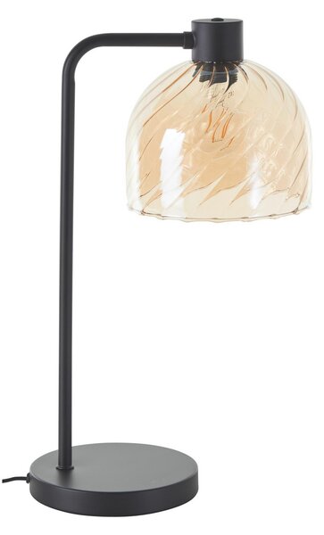 Brilliant Lampă de masă Casto, înălțime 54 cm, chihlimbar, sticlă/metal, Camera de zi / sufragerie, Metal, Modern