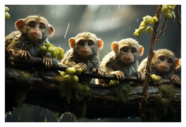 Tablou - Maimuțe (90x60 cm)