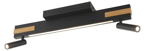 Brilliant Spot LED pentru tavan Streamline, lungime 60 cm, negru, 2 becuri., reglabil, Negru, Camera de zi / sufragerie, Metal, Modern