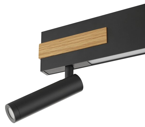 Brilliant Spot LED pentru tavan Streamline, lungime 60 cm, negru, 2 becuri., reglabil, Negru, Camera de zi / sufragerie, Metal, Modern