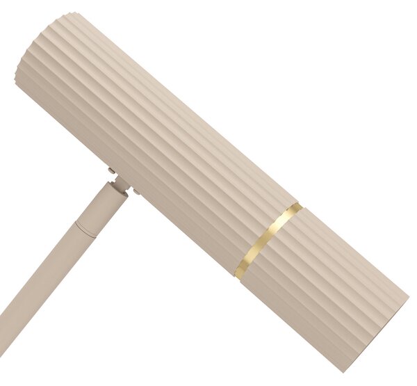 EGLO Lampă de podea Caminia LED, înălțime 158,5 cm, culoare nisip, oțel, Bej, Camera de zi / sufragerie, Metal, Modern