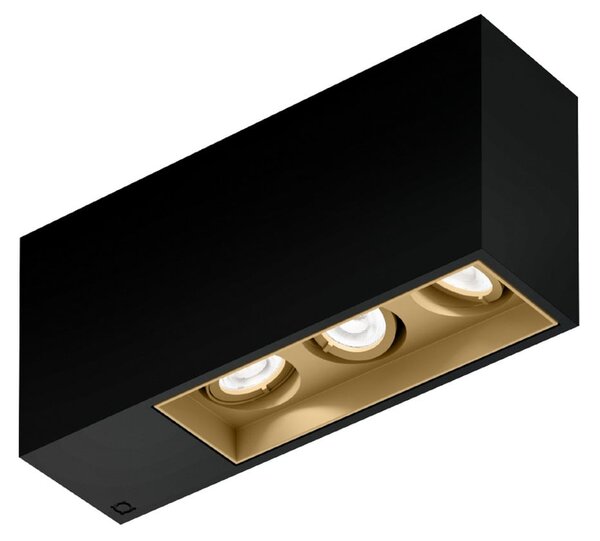 Wever & Ducré Lighting WEVER DUCRÉ Downlight Planopetit 3.0 negru/bej 927 dimabil, reglabil, Negru, Hol, Aluminiu, Modern