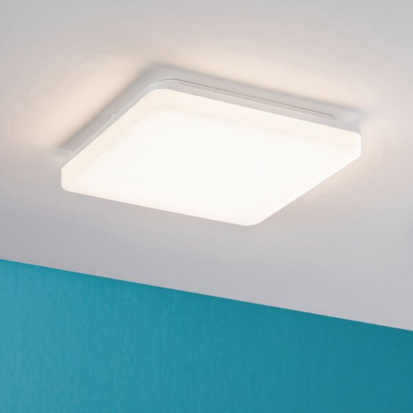 Paulmann Panou LED Cela, 28x28cm, alb, IP44, Alb, Hol, Plastic, Modern