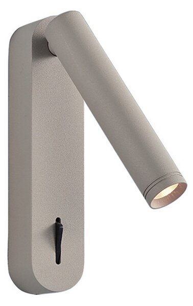 Viokef Aplică LED Abriel, culoare bej, proiecție 16 cm, metal, Bej, Camera de zi / sufragerie, Metal, Modern, Lumină de lectură