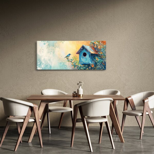 Tablou - Birdhouse, acuarelă, acuarelă (120x50 cm)