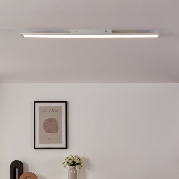 EGLO connect Salobrena-Z Plafonieră cu LED, 120x10cm, alb, reglabil, Alb, Camera de zi / sufragerie, Metal, Modern