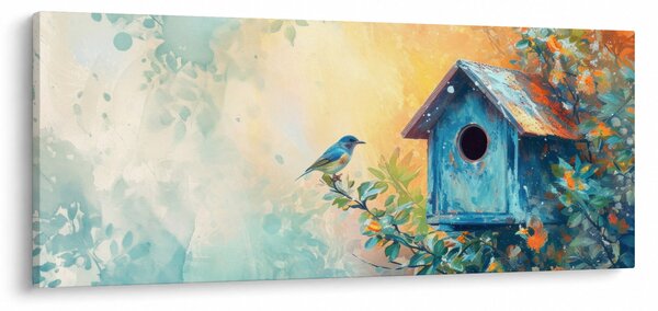 Tablou - Birdhouse, acuarelă, acuarelă (120x50 cm)