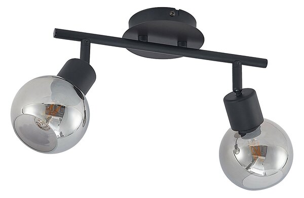 Plafoniere Lindby, Eridia, reglabil, Negru, Camera de zi, Metal, Modern