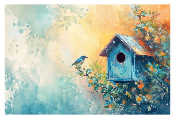 Tablou - Birdhouse, acuarelă, acuarelă (90x60 cm)