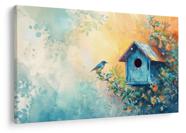 Tablou - Birdhouse, acuarelă, acuarelă (90x60 cm)