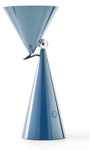 Tom Dixon Lampa de masă cu baterie LED POSE Dixon, albastru deschis Înălțime 25 cm, reglabil, Albastru, Camera de zi / sufragerie, Plastic, Design