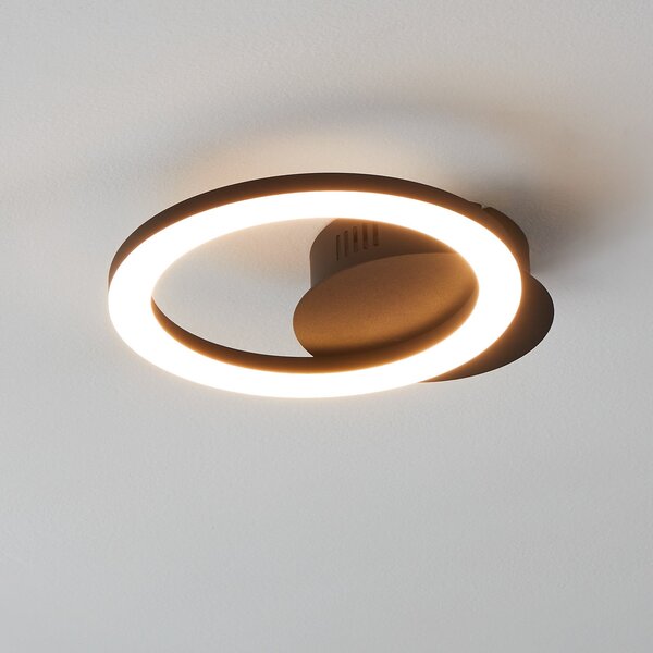 EGLO connect Parrapos-Z aplică LED, 1 becuri, reglabil, Negru, Camera de zi / sufragerie, Metal, Modern