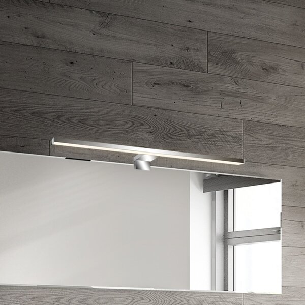 Briloner Lampă cu oglindă LED Dun 2 în 1, crom, IP44, lungime 50 cm, Metalic, Baie, Plastic, Modern