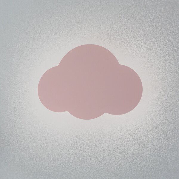 TK Lighting Aplică de perete Cloud, roz, 38 cm lățime, metal, nor, G9, reglabil, Roz / Rosé, Camera copiilor, Metal, Viața tânără