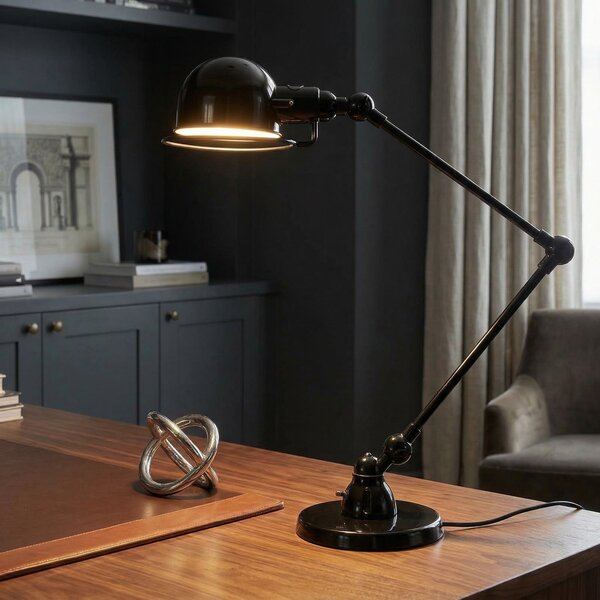 Jieldé Signal SI333 lampă de masă cu bază, negru, Negru, Camera de zi / sufragerie, Metal, Design industrial