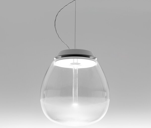 Lustră Pendul Artemide, Empatia, reglabil, Transparent, Camera de zi, Sticlă, Design