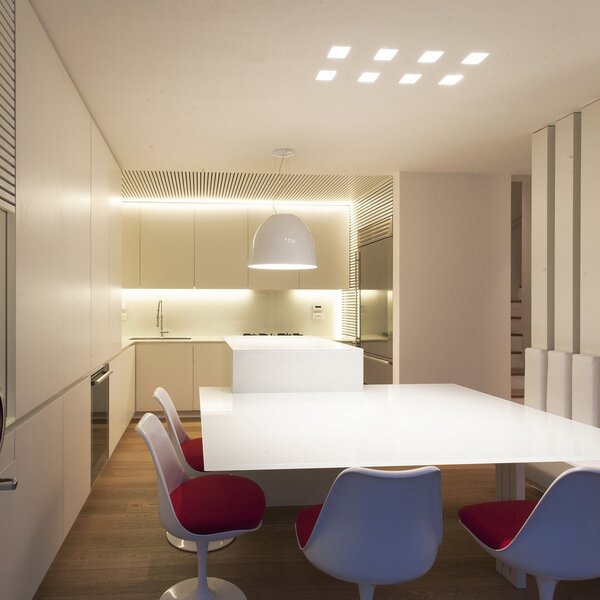 Lustră Pendul Artemide, Nur Gloss, reglabil, Alb, Camera de zi, Metal, Design