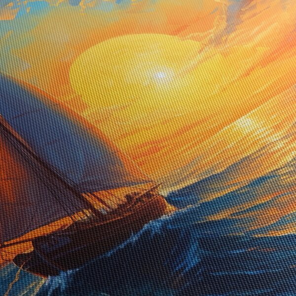 Tablou - Sailboats (cu ceas) (90x30 cm)