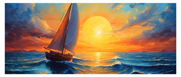 Tablou - Sailboats (120x50 cm)