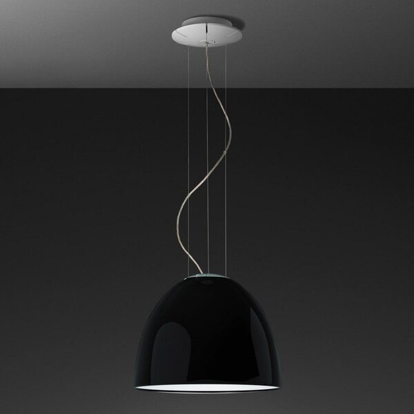 Lustră Pendul Artemide, Nur Gloss Mini, reglabil, Negru, Camera de zi, Metal, Design