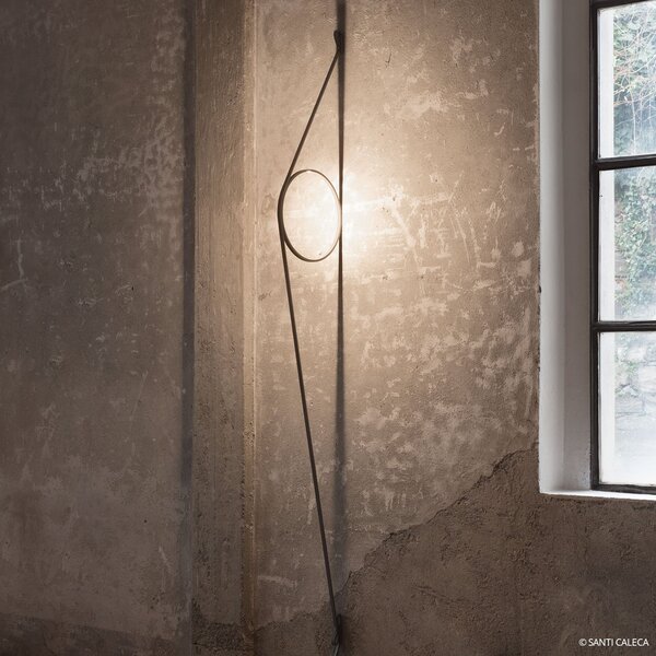 Lampă de perete FLOS, Wirering Grau, reglabil, Gri, Camera de zi, Metal, Design