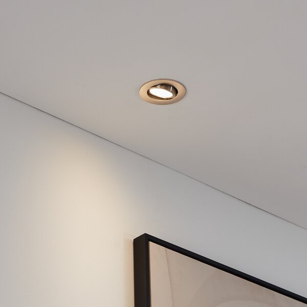 EGLO connect Saliceto-Z lampă LED încastrată, alu, reglabil, Metalic, Camera de zi / sufragerie, Metal
