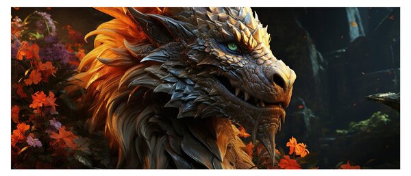 Tablou - Dragon (120x50 cm)