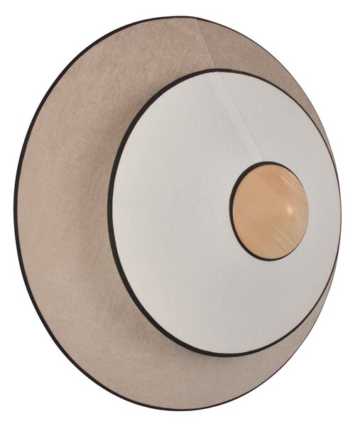 Lampă de perete Forestier, Cymbal S, Bej, Camera de zi, Țesătură / Textil, Design