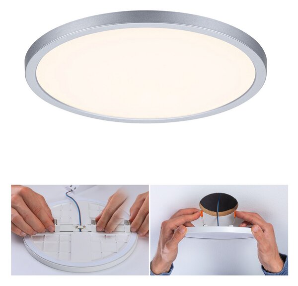 Paulmann Panel Areo 830 rotund crom 3stepdim 23cm, reglabil, Metalic, Camera de zi / sufragerie, Plastic, Modern